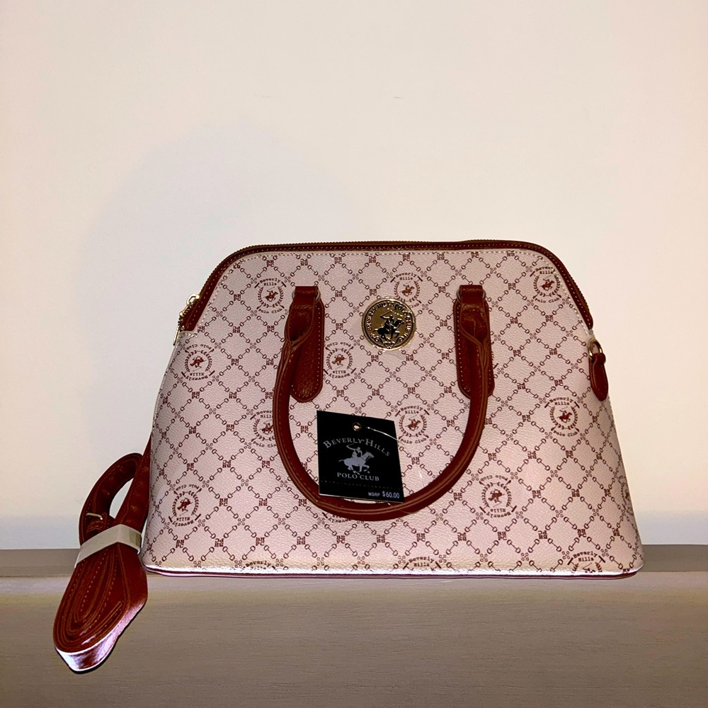 Beverly Hills Polo Club Beige Satchel Bag